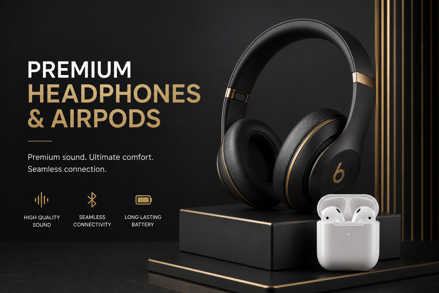 premium brand headphones/airpods